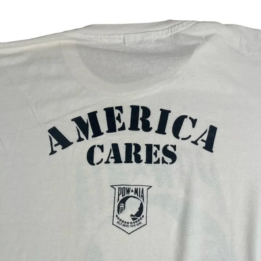 VINTAGE POW MIA 1990S TEE SHIRT SIZE XL MADE IN USA